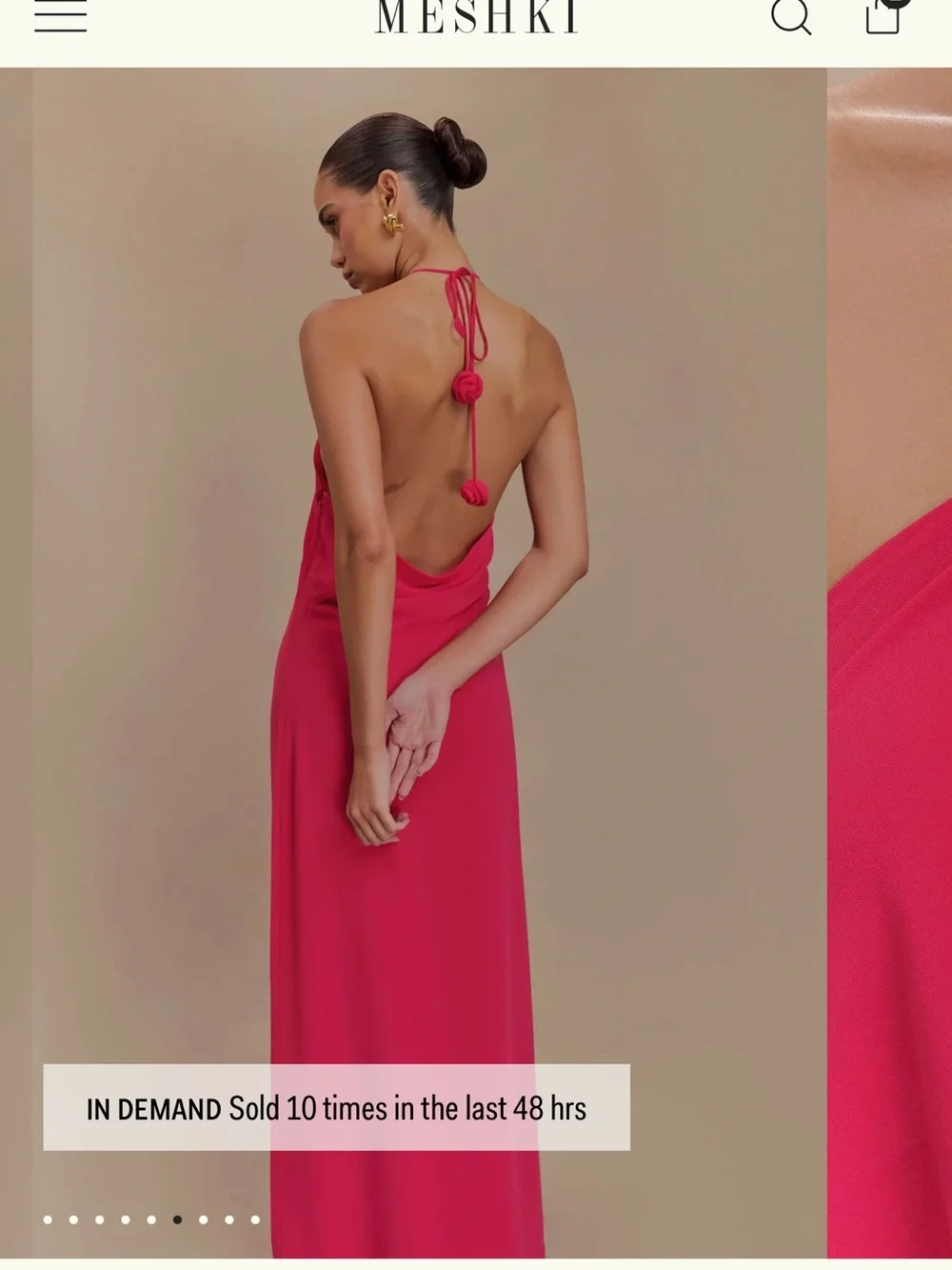 Meshki Rosalia Dress in Raspberry - Picture 5 of 5